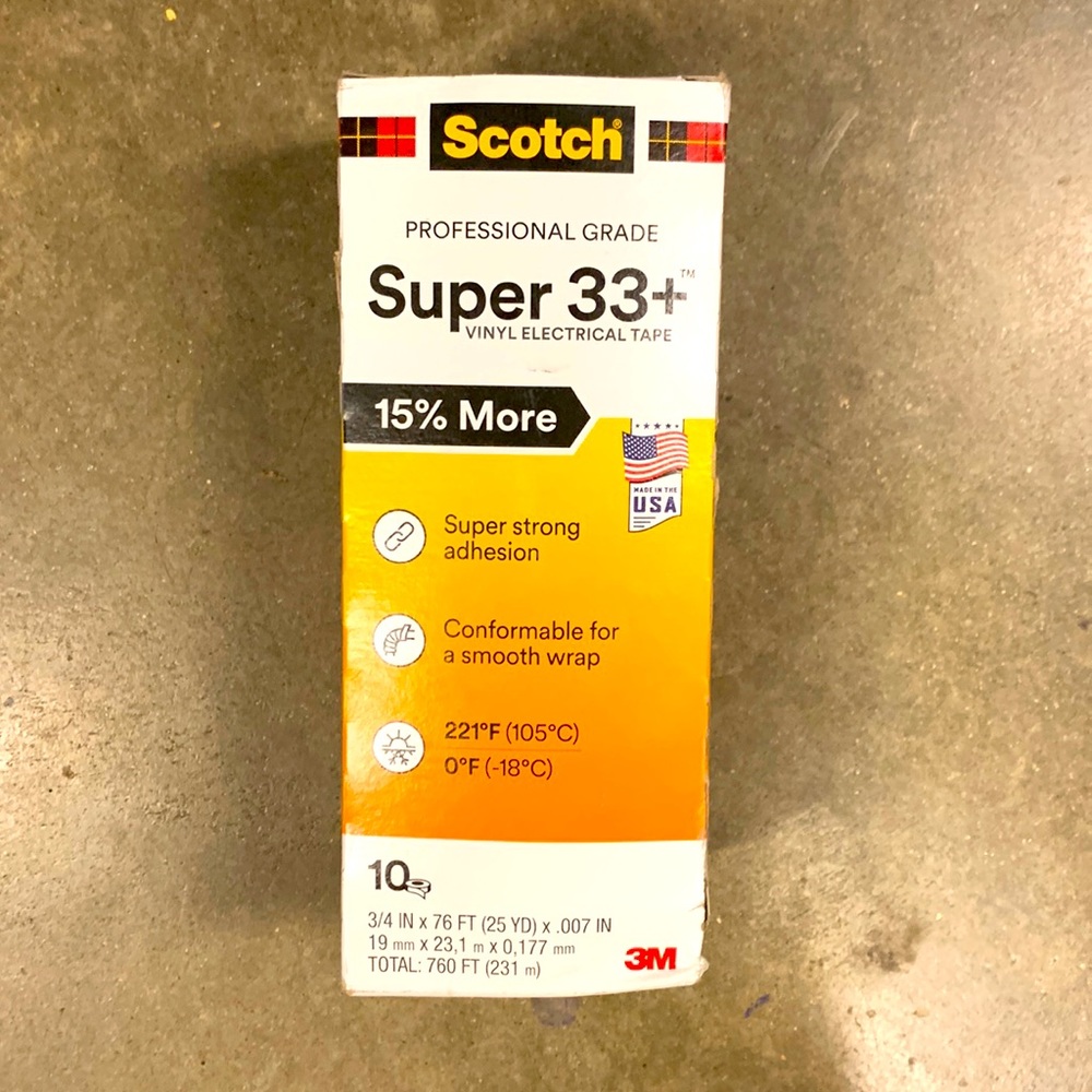 SCOTCH 3M SUPER 33+ VINYL ELECTRICAL TAPE